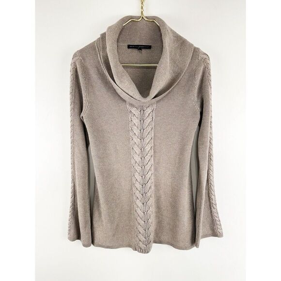 White House Black Market Women’s Size Small Metallic Cowl Neck Sweater Knit - Picture 1 of 7